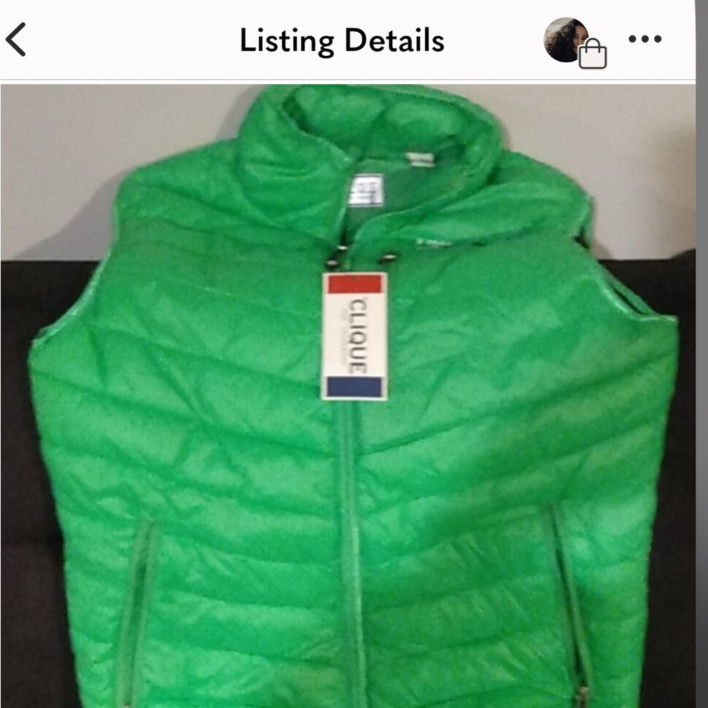NFL  SMALL MENS/UNISEX LIME GREEN PUFFER VEST LIME RITA COLLAB NIP